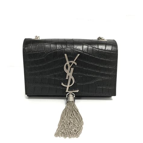 ysl black.handbag|ysl black bag with tassel.